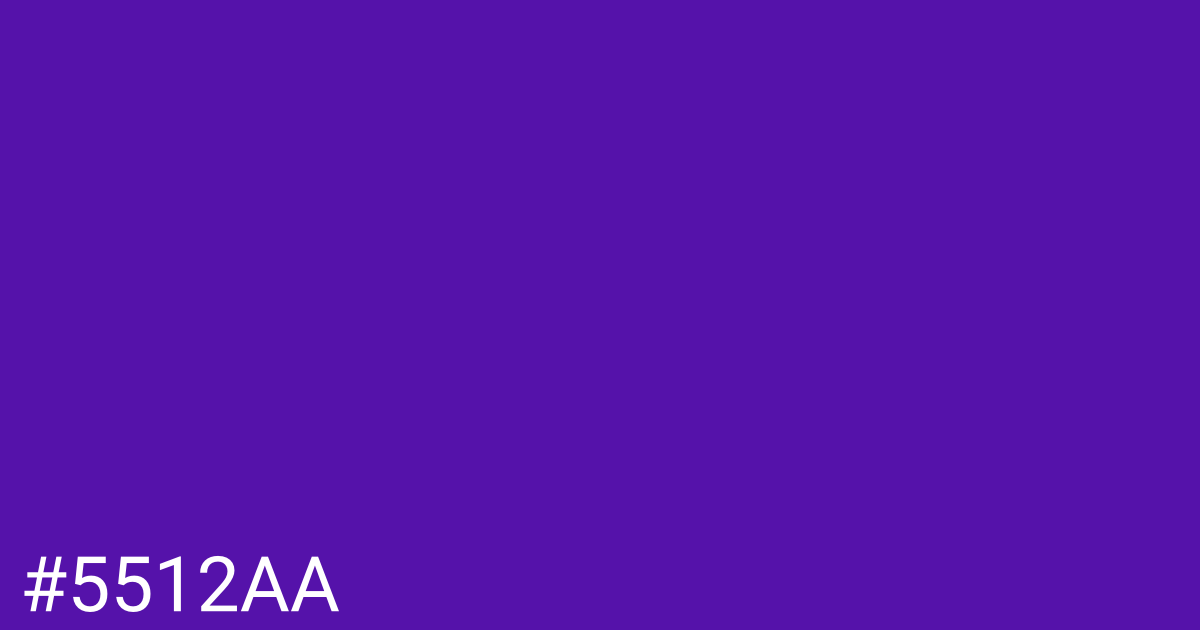 Hex color #5512aa graphic