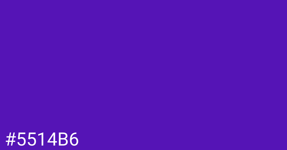 Hex color #5514b6 graphic