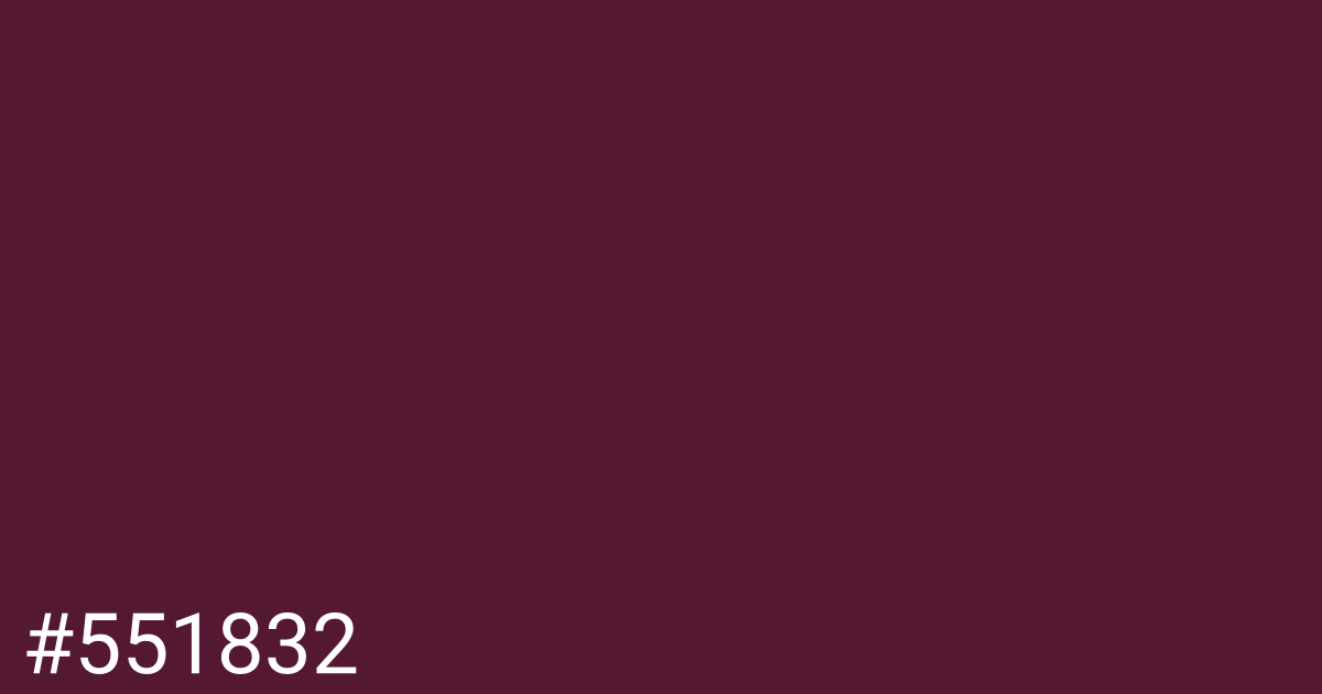 Hex color #551832 graphic