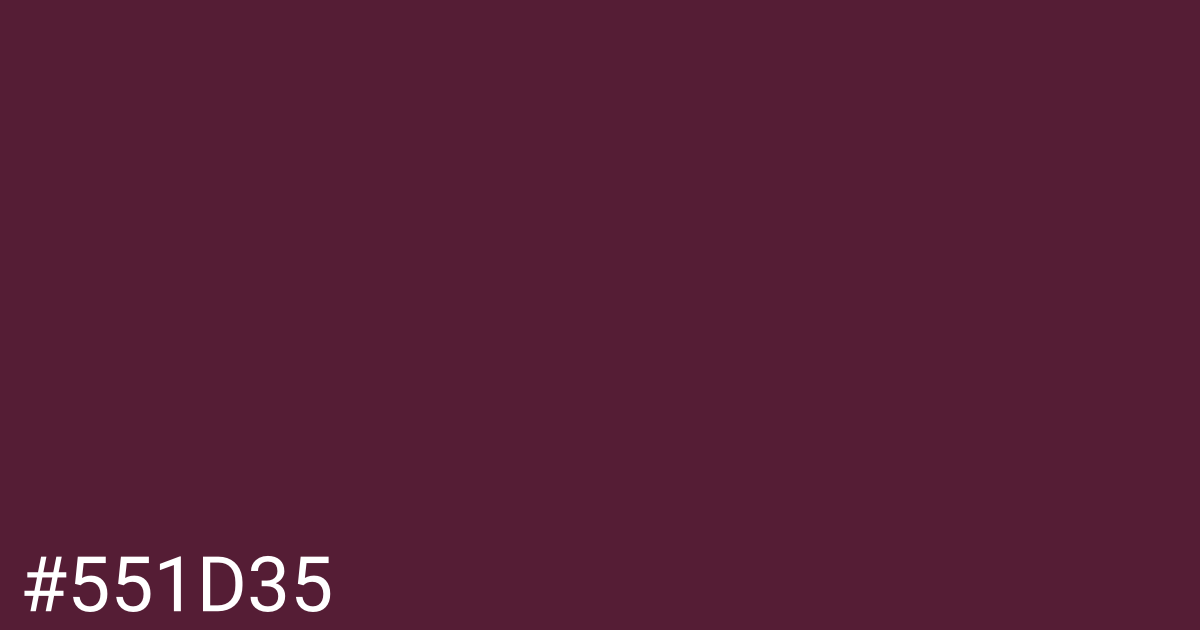 Hex color #551d35 graphic