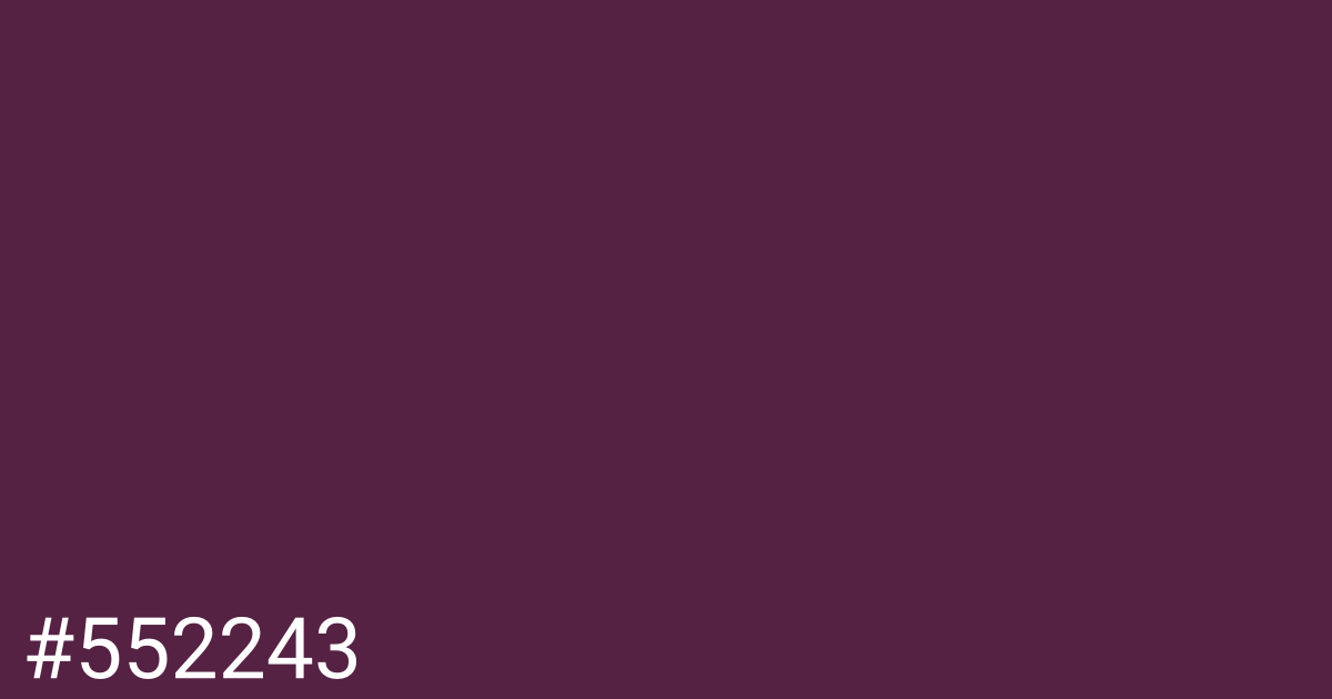 Hex color #552243 graphic