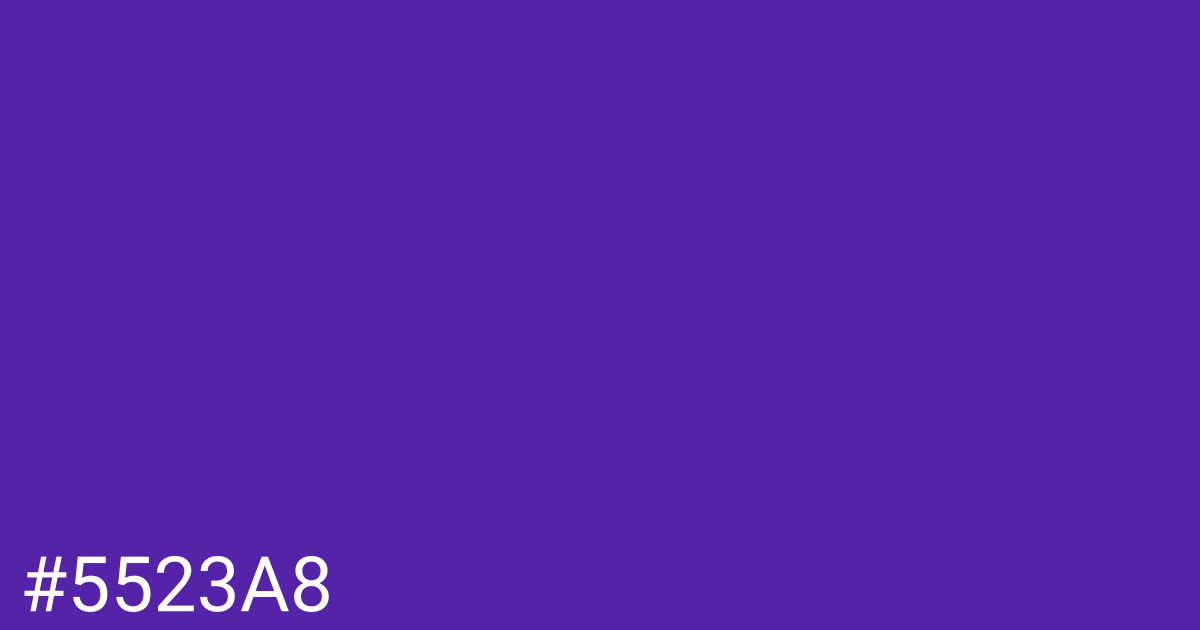 Hex color #5523a8 graphic