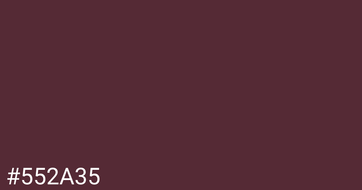 Hex color #552a35 graphic