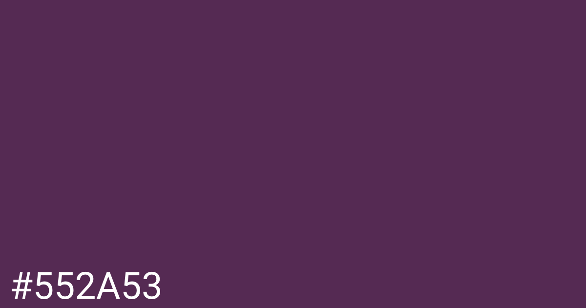 Hex color #552a53 graphic