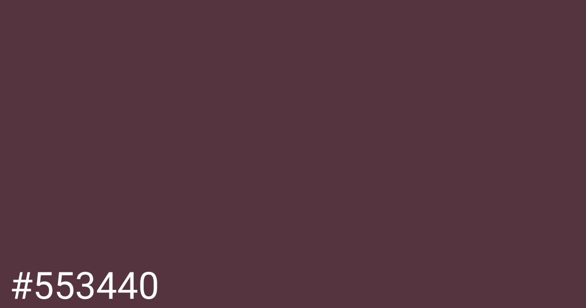 Hex color #553440 graphic