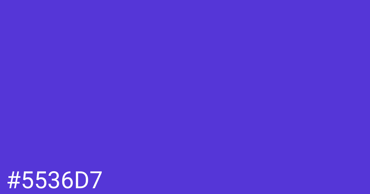 Hex color #5536d7 graphic