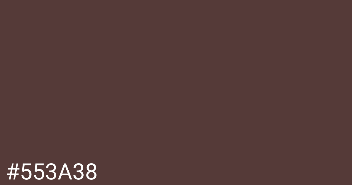 Hex color #553a38 graphic