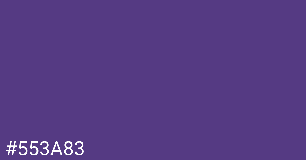 Hex color #553a83 graphic