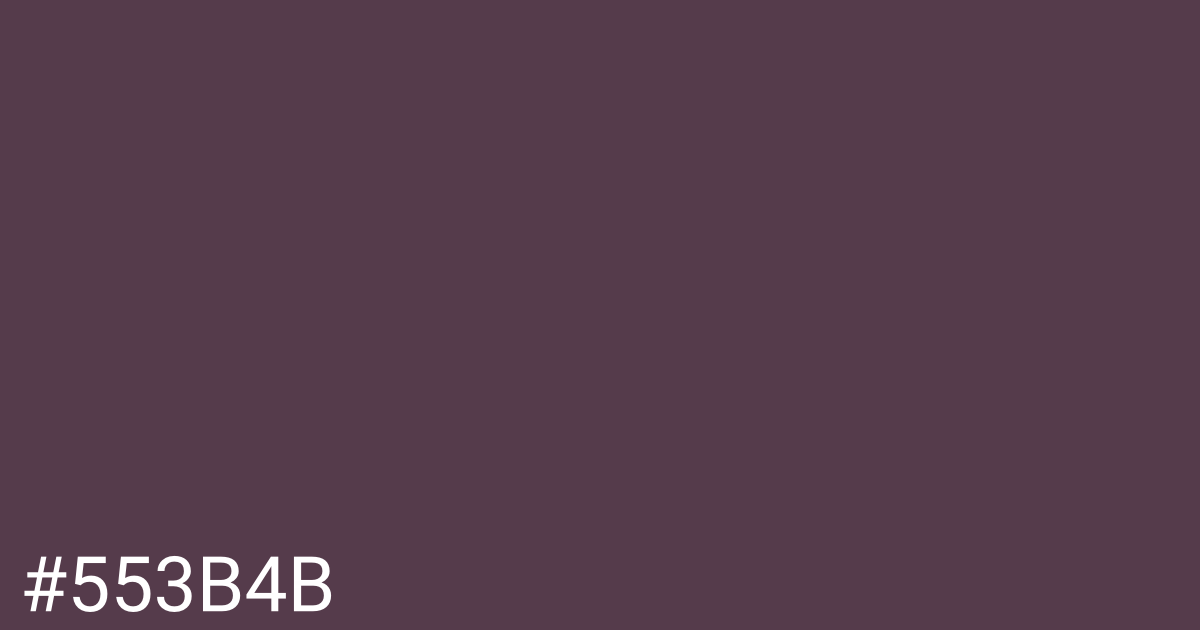 Hex color #553b4b graphic