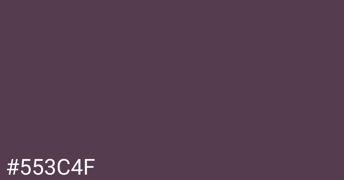 Hex color #553c4f graphic