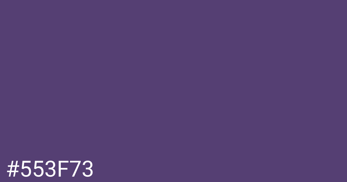 Hex color #553f73 graphic