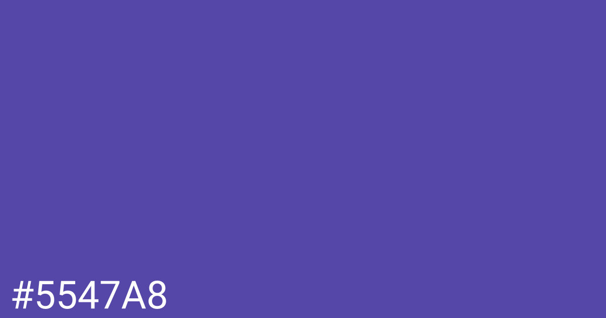 Hex color #5547a8 graphic