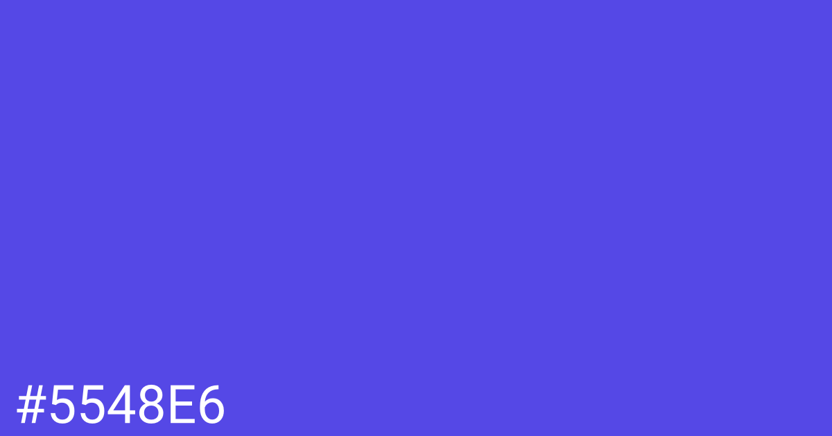 Hex color #5548e6 graphic