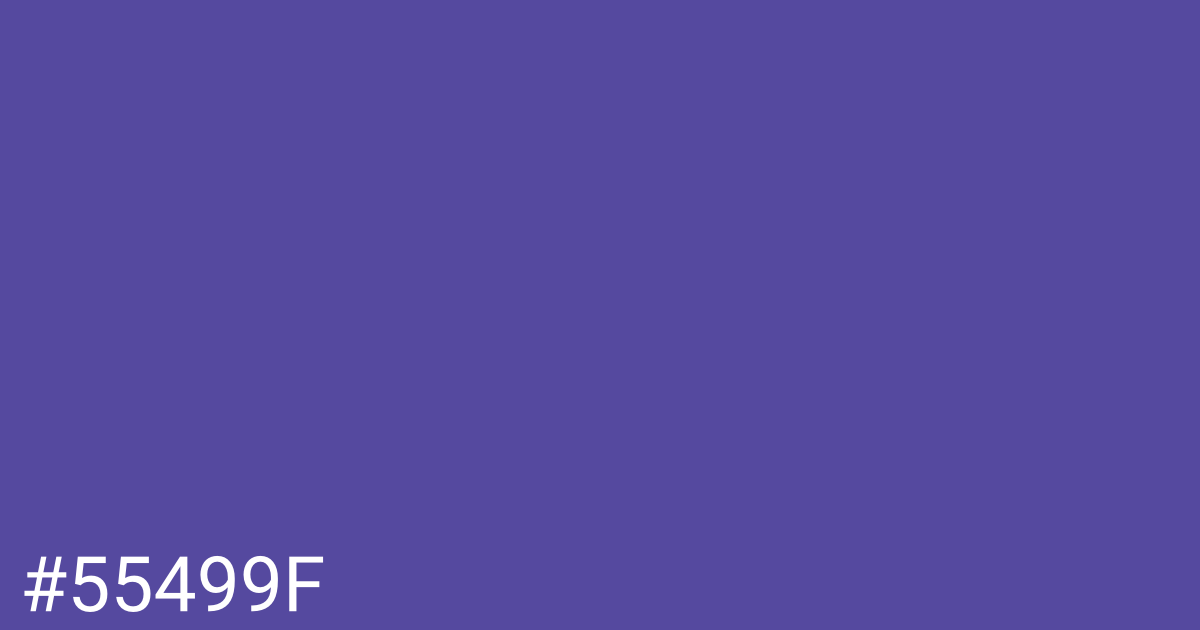 Hex color #55499f graphic