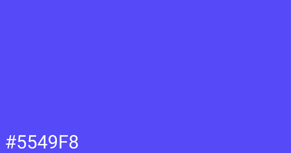 Hex color #5549f8 graphic