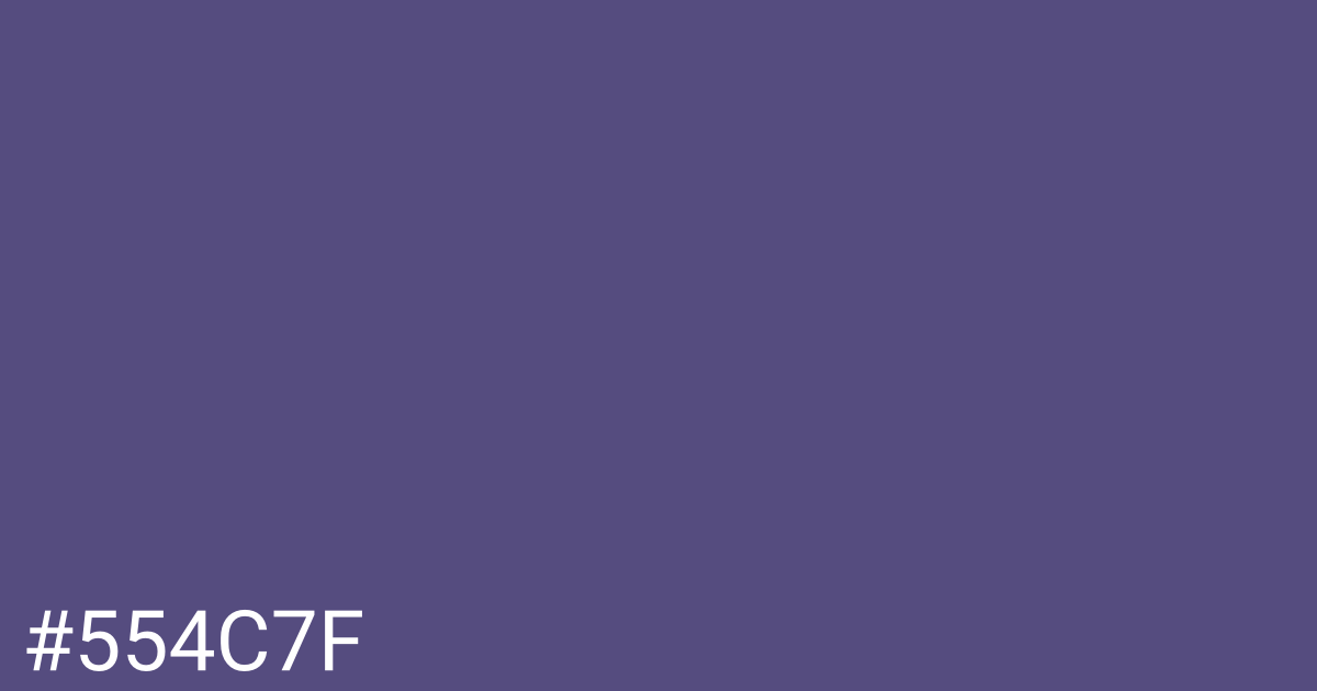 Hex color #554c7f graphic