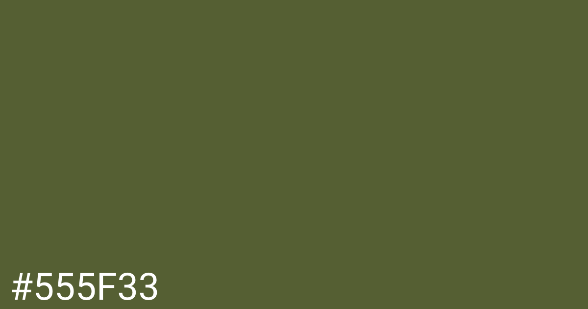 Hex color #555f33 graphic