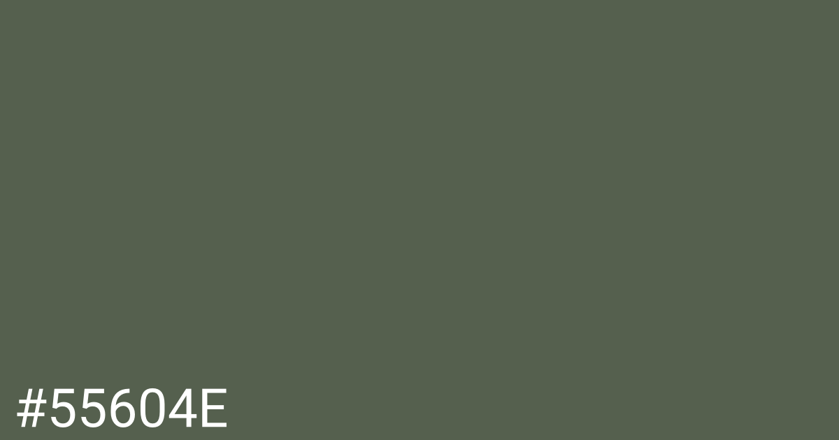 Hex color #55604e graphic