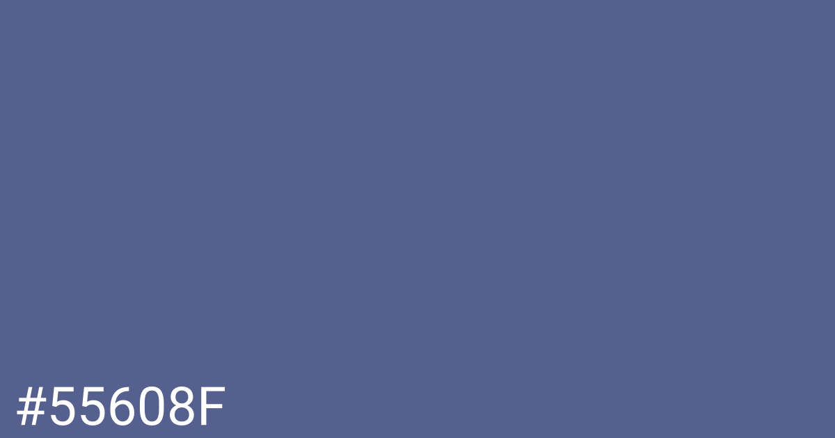 Hex color #55608f graphic