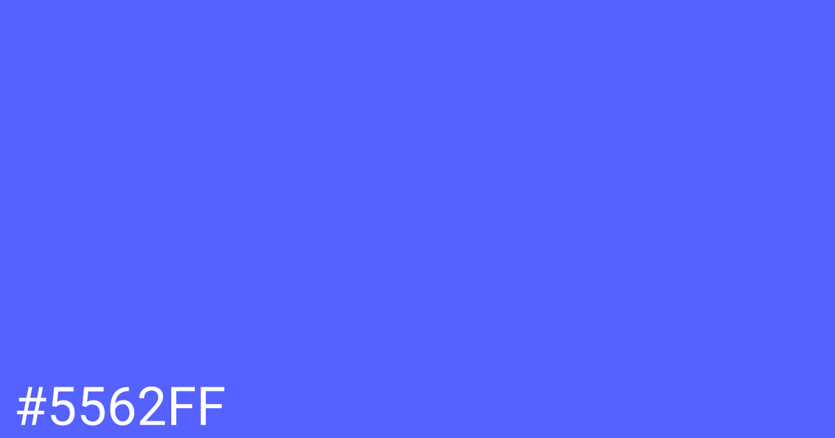 Hex color #5562ff graphic