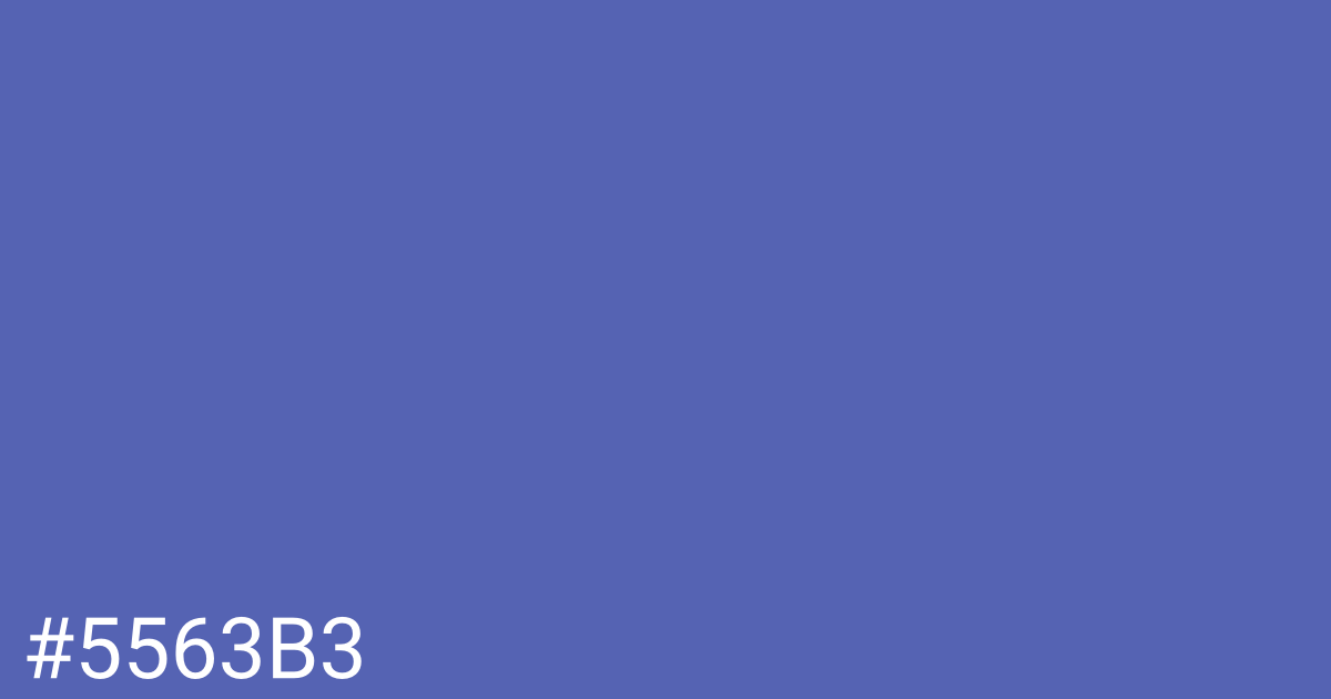 Hex color #5563b3 graphic