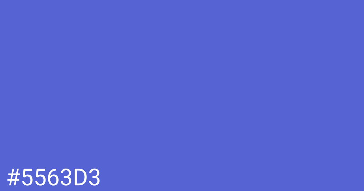 Hex color #5563d3 graphic