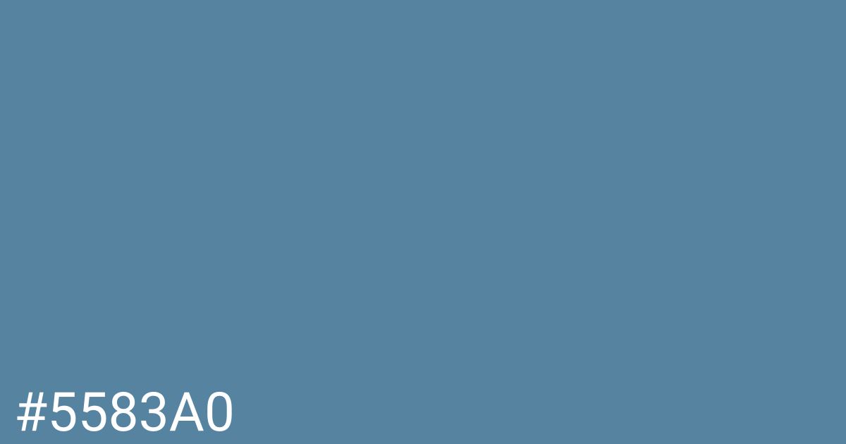 Hex color #5583a0 graphic