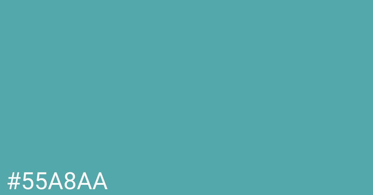 Hex color #55a8aa graphic