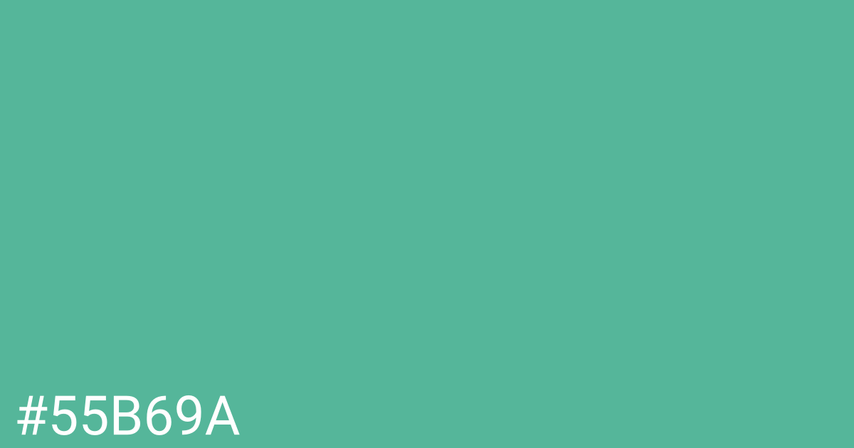 Hex color #55b69a graphic