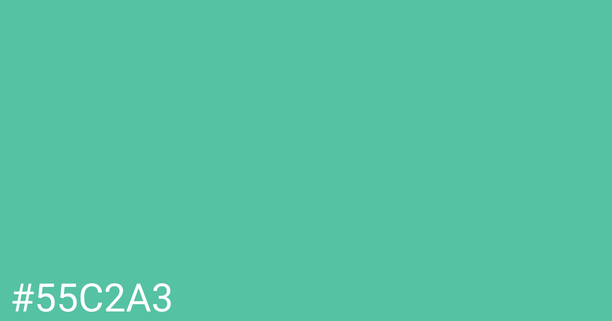 Hex color #55c2a3 graphic