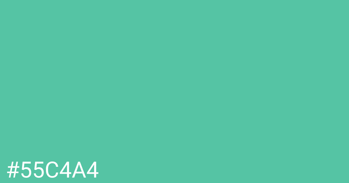 Hex color #55c4a4 graphic