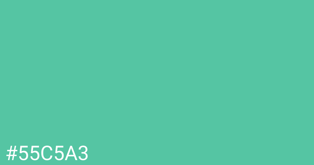 Hex color #55c5a3 graphic