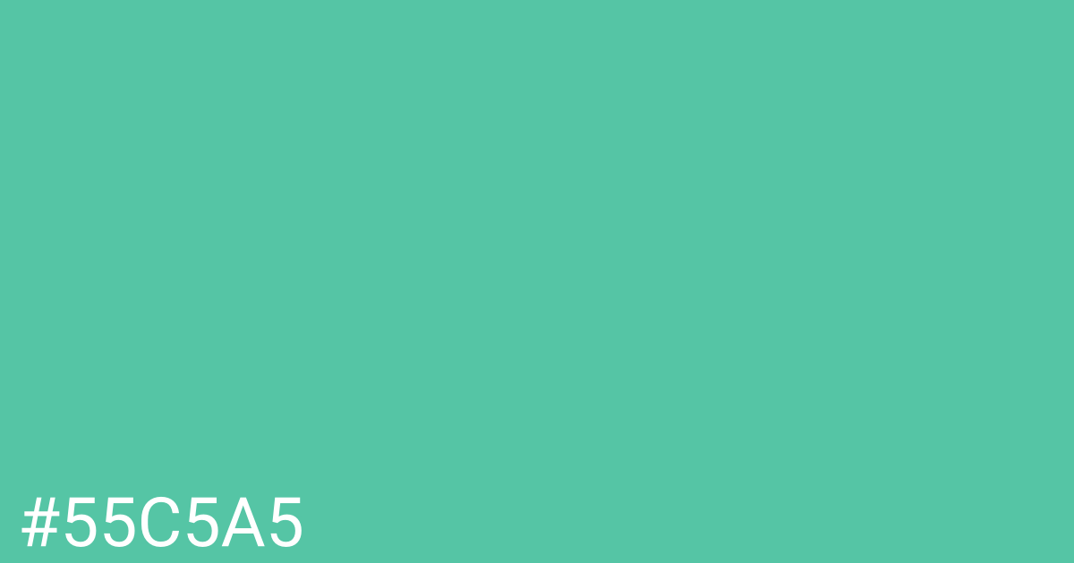 Hex color #55c5a5 graphic