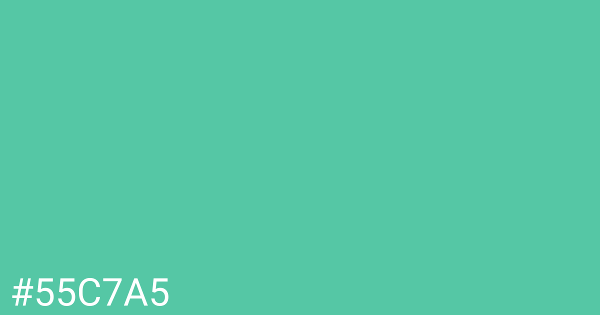 Hex color #55c7a5 graphic