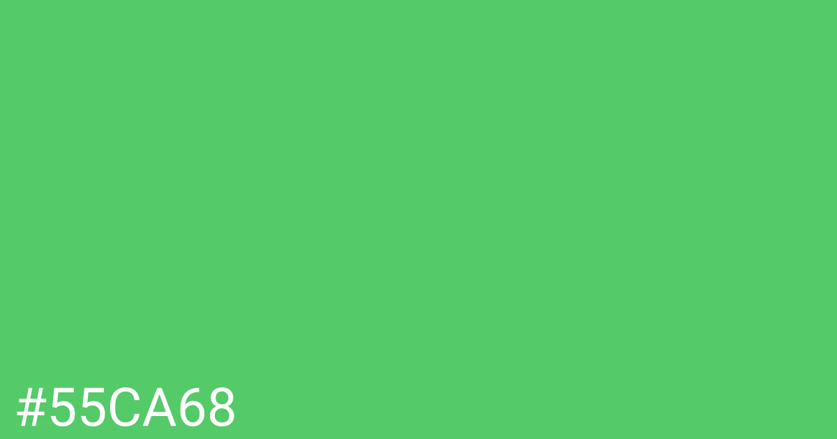 Hex color #55ca68 graphic