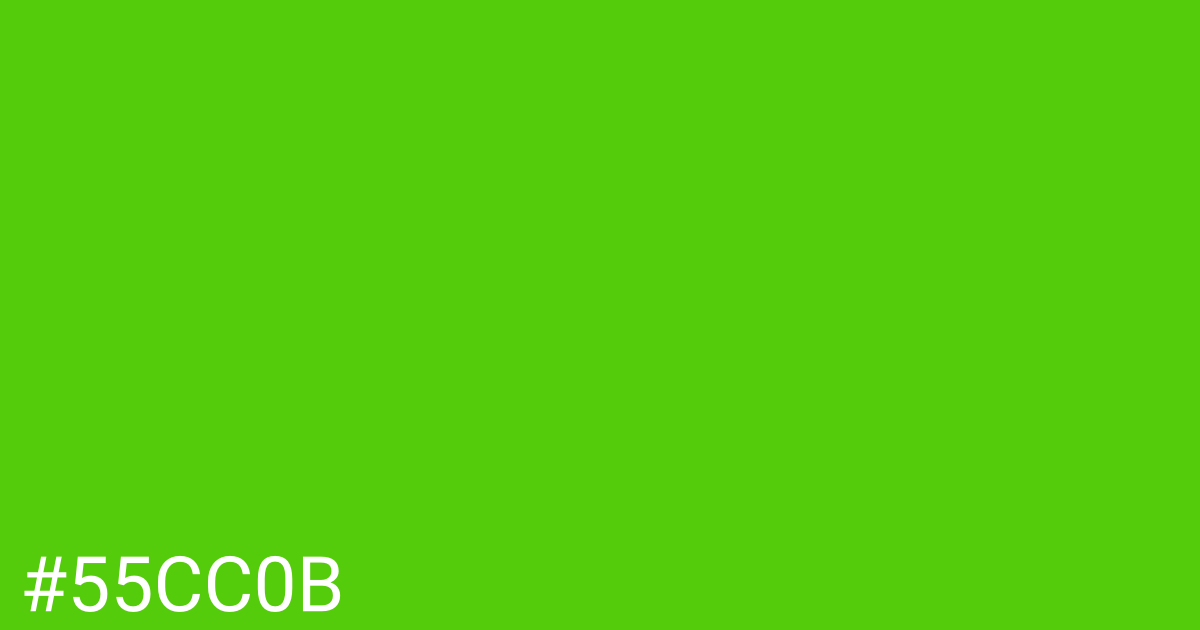 Hex color #55cc0b graphic