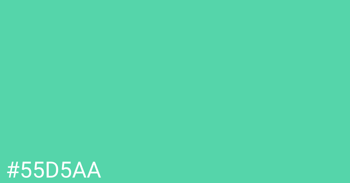 Hex color #55d5aa graphic