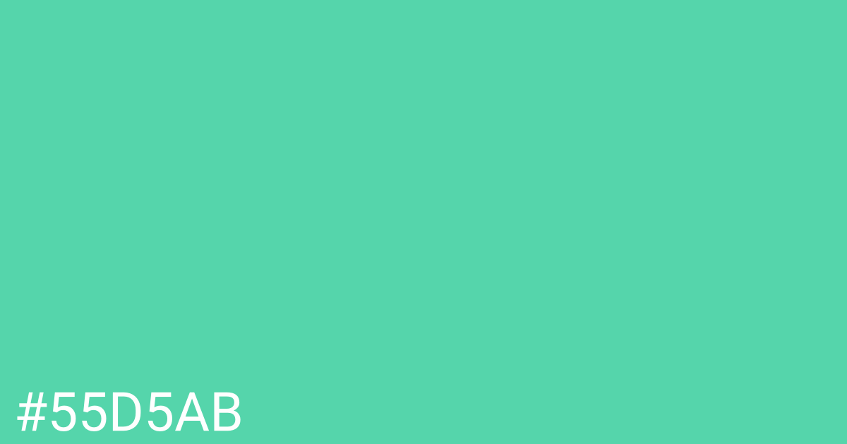 Hex color #55d5ab graphic