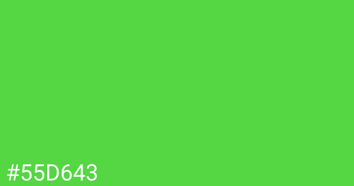 Hex color #55d643 graphic