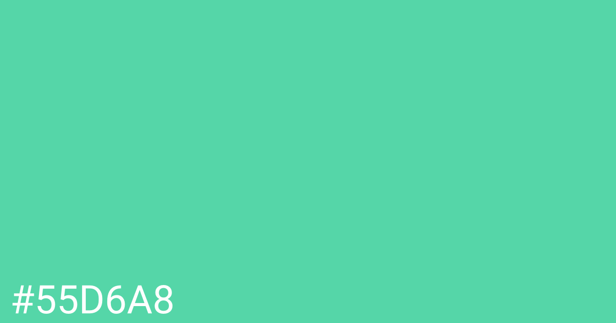 Hex color #55d6a8 graphic