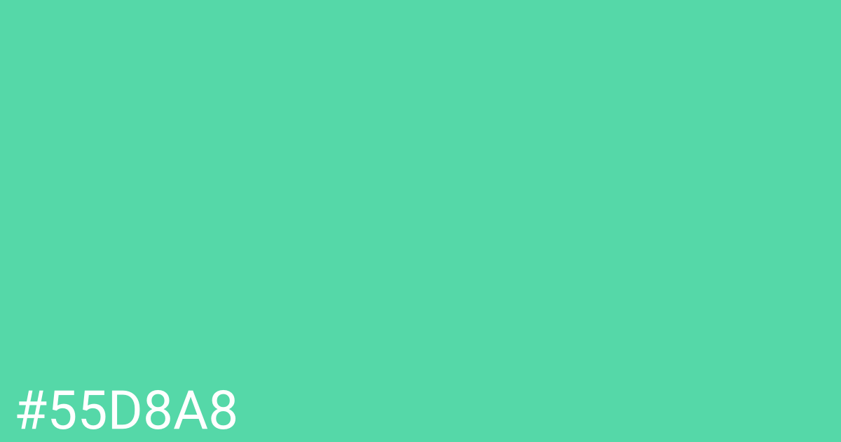 Hex color #55d8a8 graphic