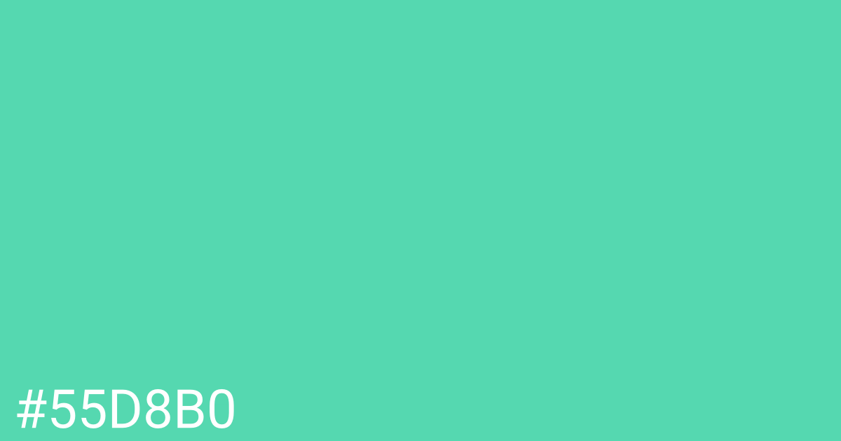 Hex color #55d8b0 graphic