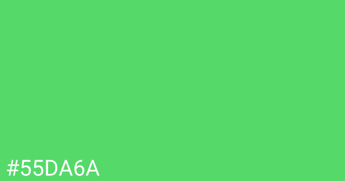 Hex color #55da6a graphic