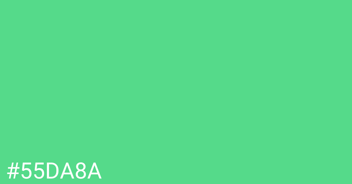 Hex color #55da8a graphic