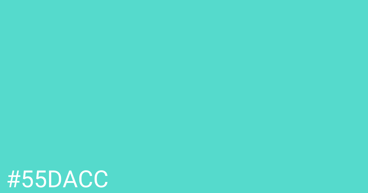 Hex color #55dacc graphic