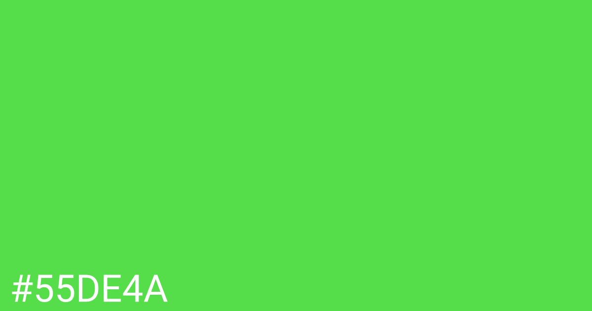 Hex color #55de4a graphic
