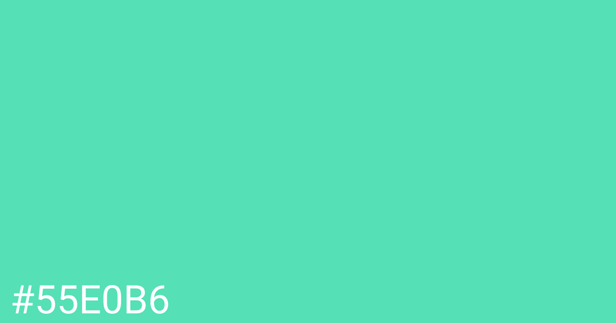 Hex color #55e0b6 graphic