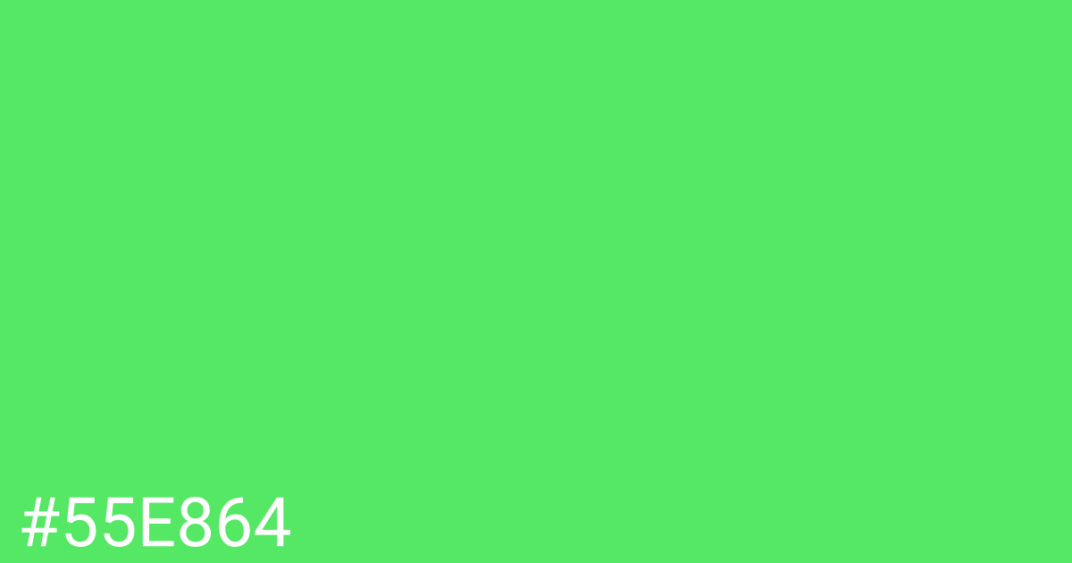 Hex color #55e864 graphic