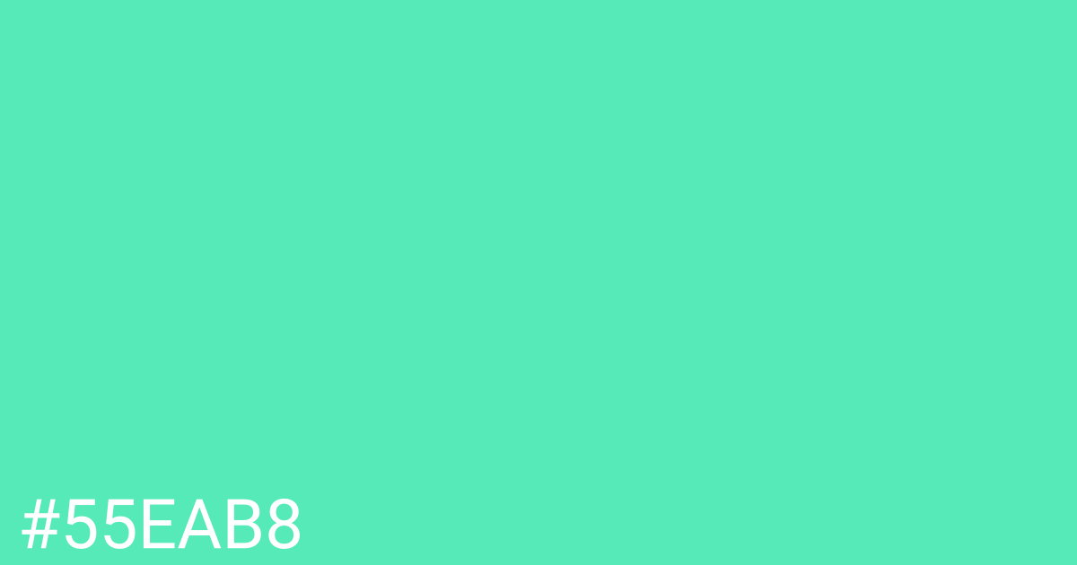 Hex color #55eab8 graphic