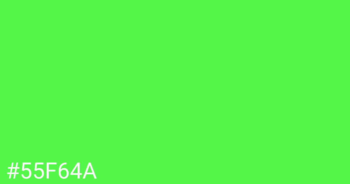 Hex color #55f64a graphic